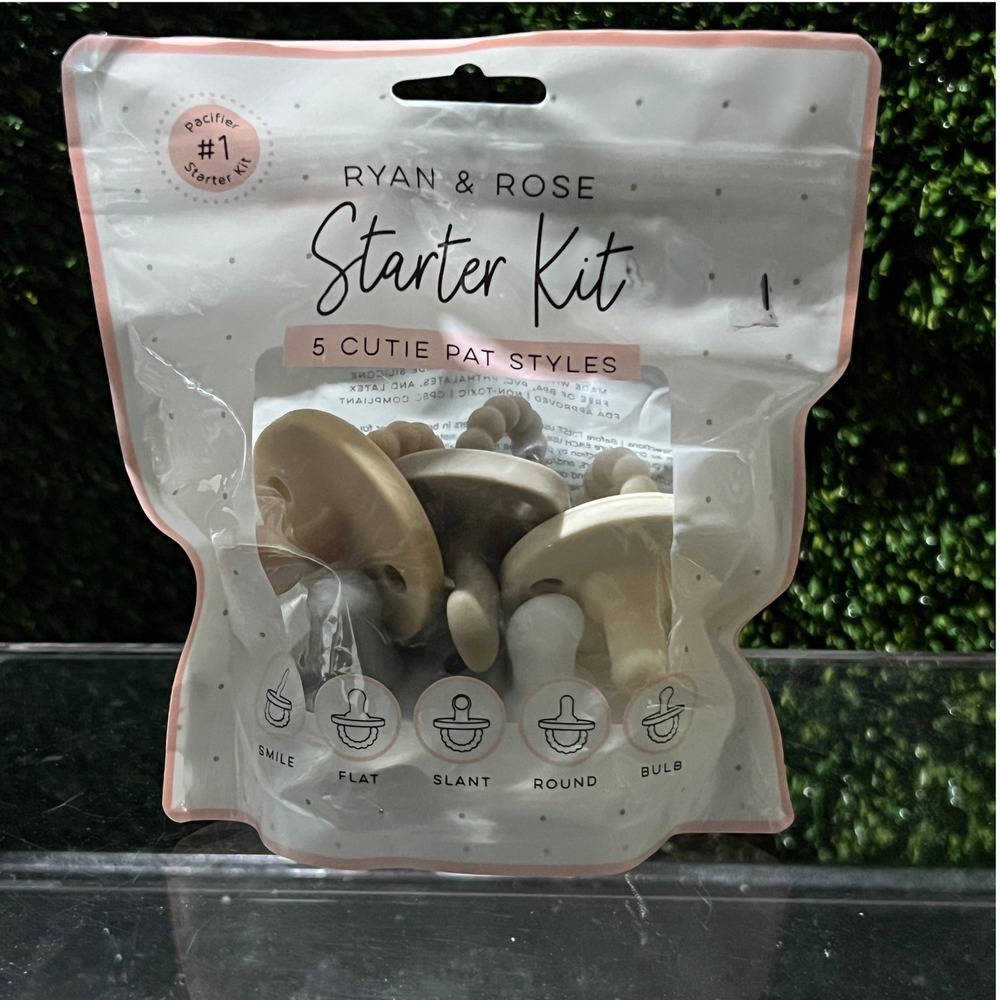 Ryan & Rose Cutie PAT Pacifier & Teether Starter Kit (5-Pack)
